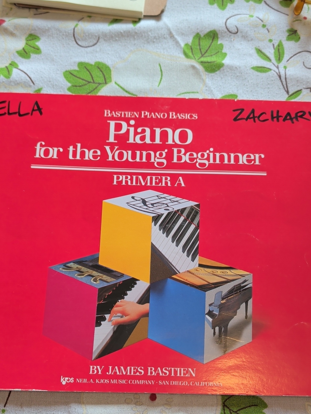 Piano for the Young Beginner Primer A -Used Beautiful Illustrations. Kids Lesson
